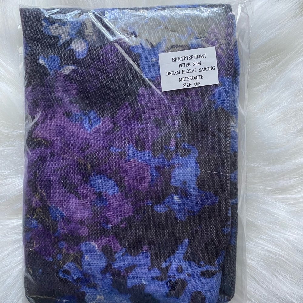 New Peter Som Dream Floral Sarong in Meteorite size one size - Picture 7 of 8